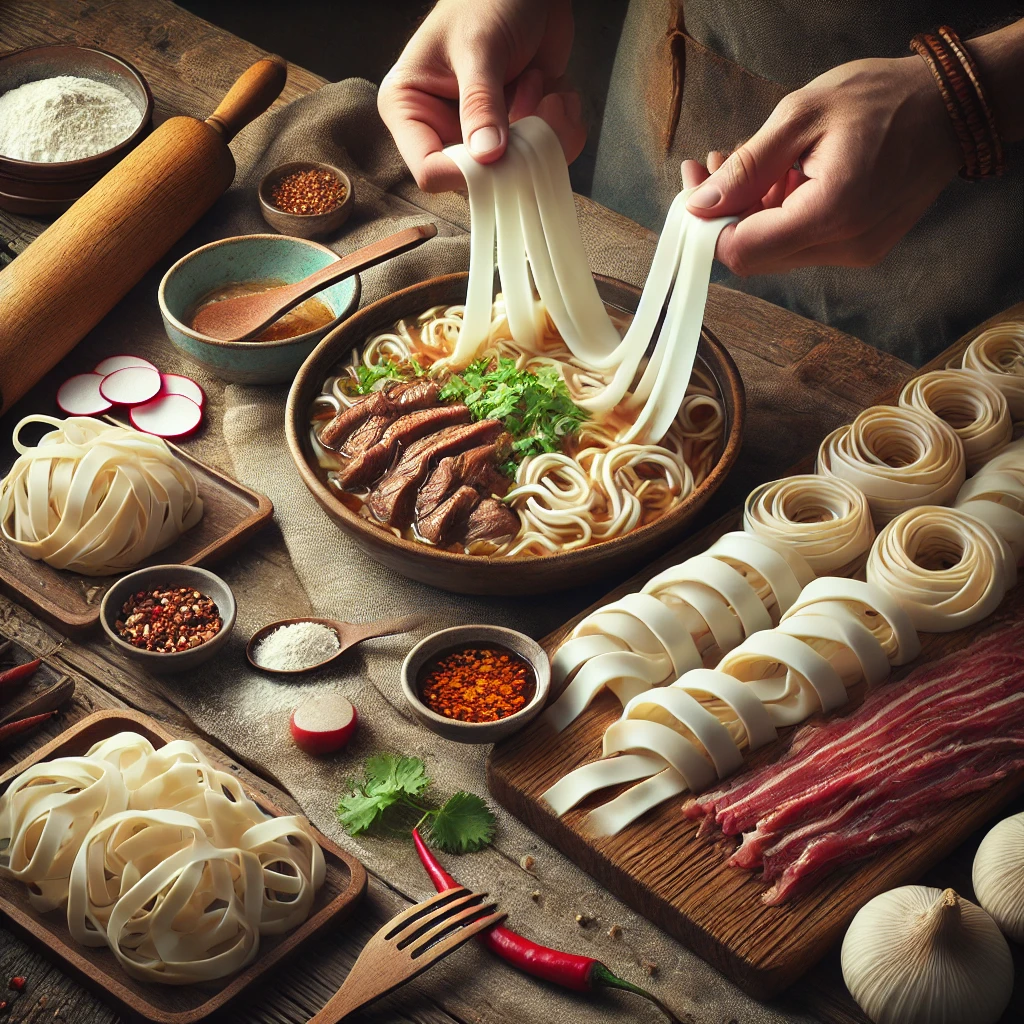 Lanzhou Hand-Pulled Noodles: A Complete Guide to Making Three Types of Noodles at Home